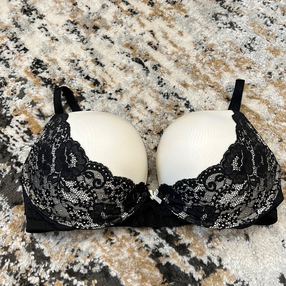 Victorias Secret 36D Dream Angels Plunge - Black/White
